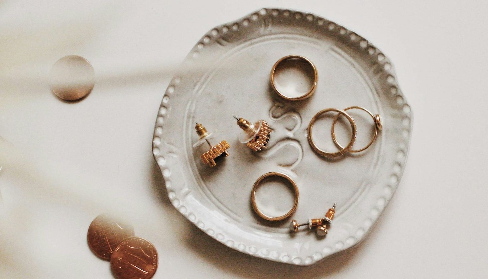 flatlay of gold-plated fashion jewely gift set