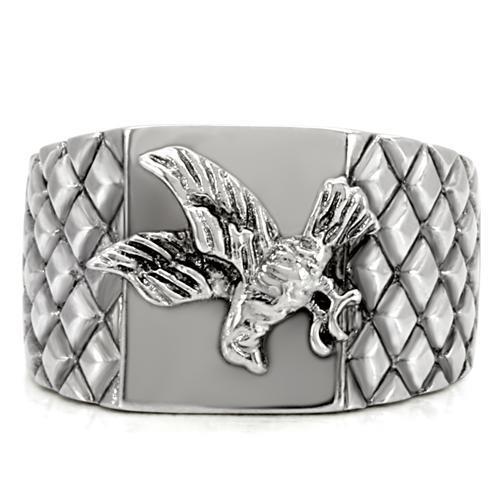 CJ7819OS Wholesale Men&#39;s Stainless Steel American Eagle Ring