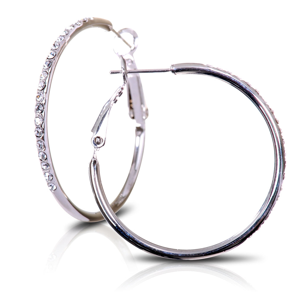Wholesale silver plated hoop earrings for women big round circle earrings  Factory Price orecchini nausnice